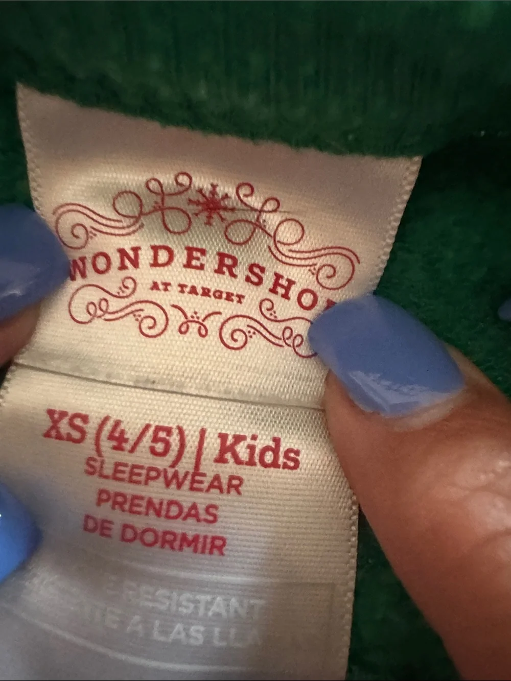 Wondershop Green Kids Sweatshirt with Multi-Color 'Santa's Little Helper' Text